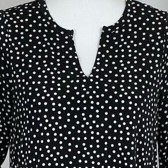 Banana Republic Drop Gather Waist Black & White Polka Dot Dress NWOT Size S - Picture 3 of 11